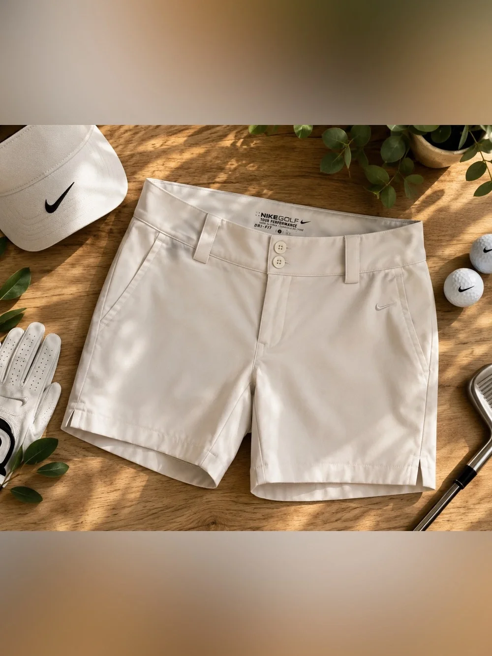 Nike Golf Tour Performance Dri-FIT Shorts White Size 4
